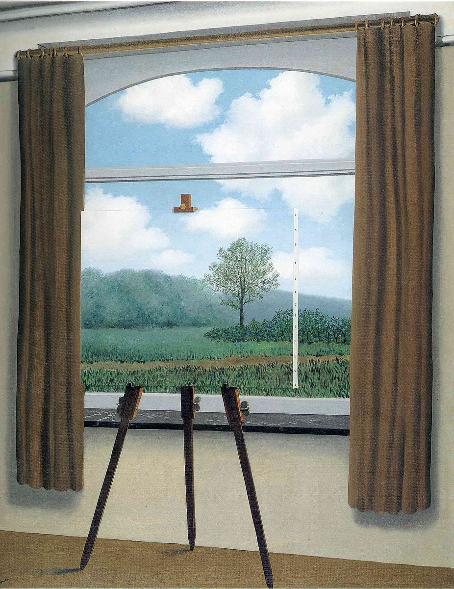 artistmagritte's tweet photo. The human condition, 1933 #renemagritte #surrealism https://t.co/4bOgtgcPt1