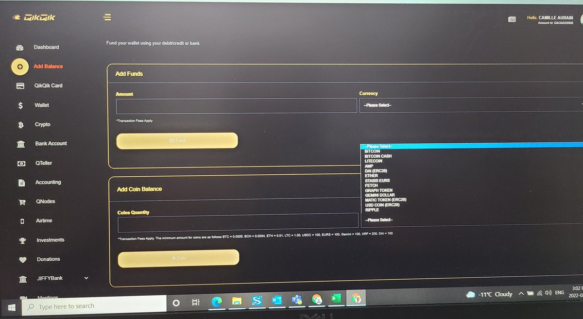 QikqikF's tweet photo. You can add your Supported Crypto, from the Add Balance menu on #QikQik.
#BTC #ETH #DAI #LTC #BCH #DeFi #AMP #USDCoin #EURS #XRP #GRAPHToken... https://t.co/zFraiDKbrF