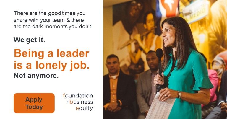 fbequity's tweet image. Being a leader is lonely. We&apos;ve been in your shoes. Now you can join a cohort of Black and Latinx like-minded, driven leaders to grow your business, create jobs, and gain access to capital. Apply to the Business Equity Initiative. Learn More: fbequity.org/bei-applicatio…