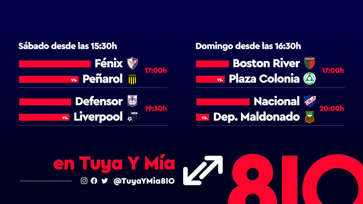 ⚽ Fútbol uruguayo en 𝗘𝗹 𝗘𝘀𝗽𝗲𝗰𝘁𝗮𝗱𝗼𝗿

📲 espectador.com
📻 810 AM

🔄 @TuyaYMia810