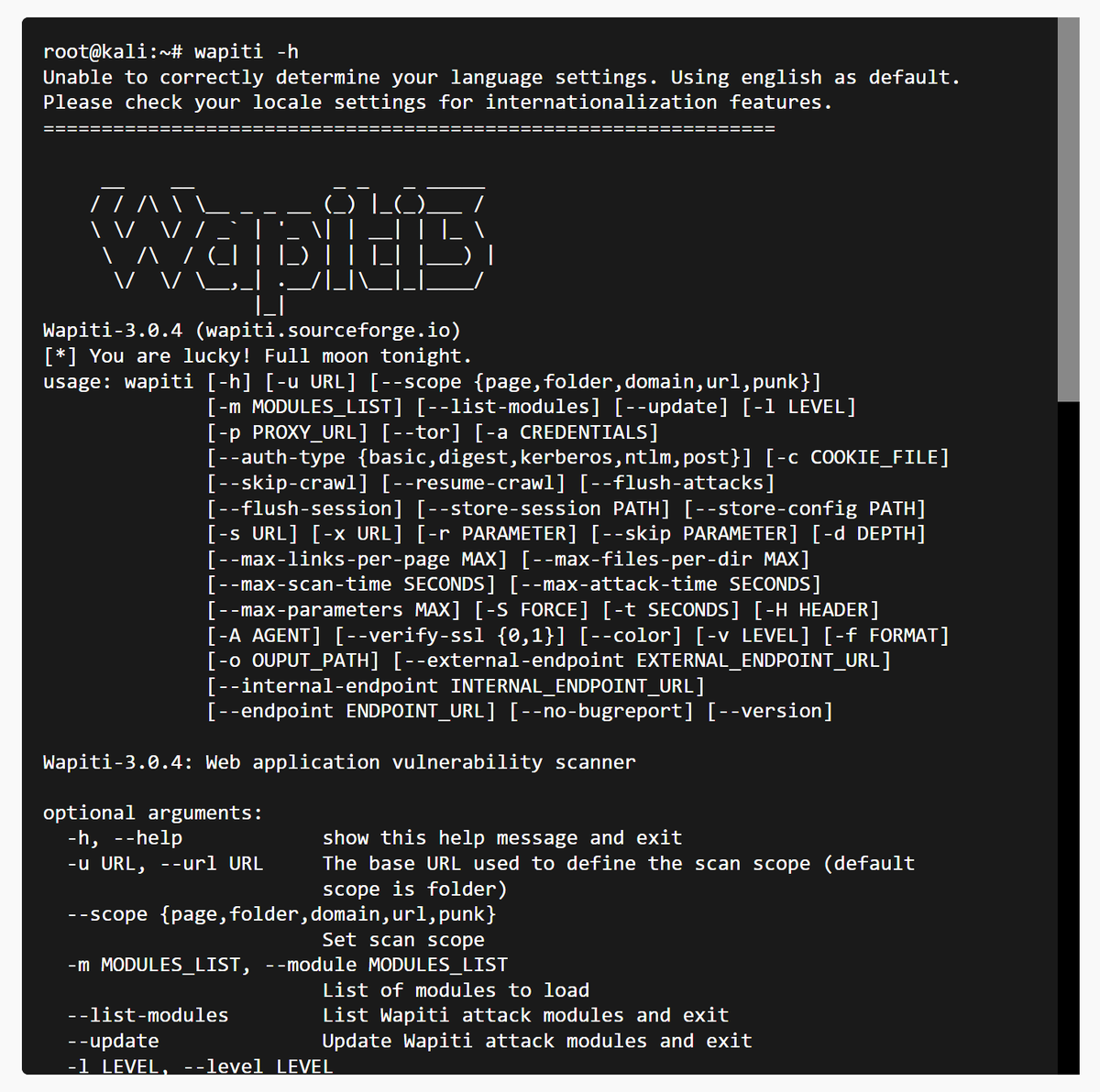 Wapiti allows you to audit the security of your web applications. It performs “black-box” scans, i.e. it does not study the source code of the application but will scan the web pages of the deployed web applications, looking for scripts and forms where it can inject data.