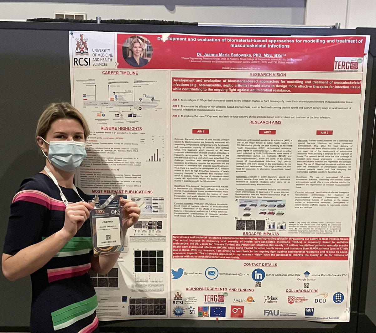 Everything set up for tomorrow! Very excited for my first #ORS2022 and my Future Faculty Poster Session (FF20). Happy to discuss my research vision! <a href="/ORSsociety/">Orthopaedic Research Society</a>