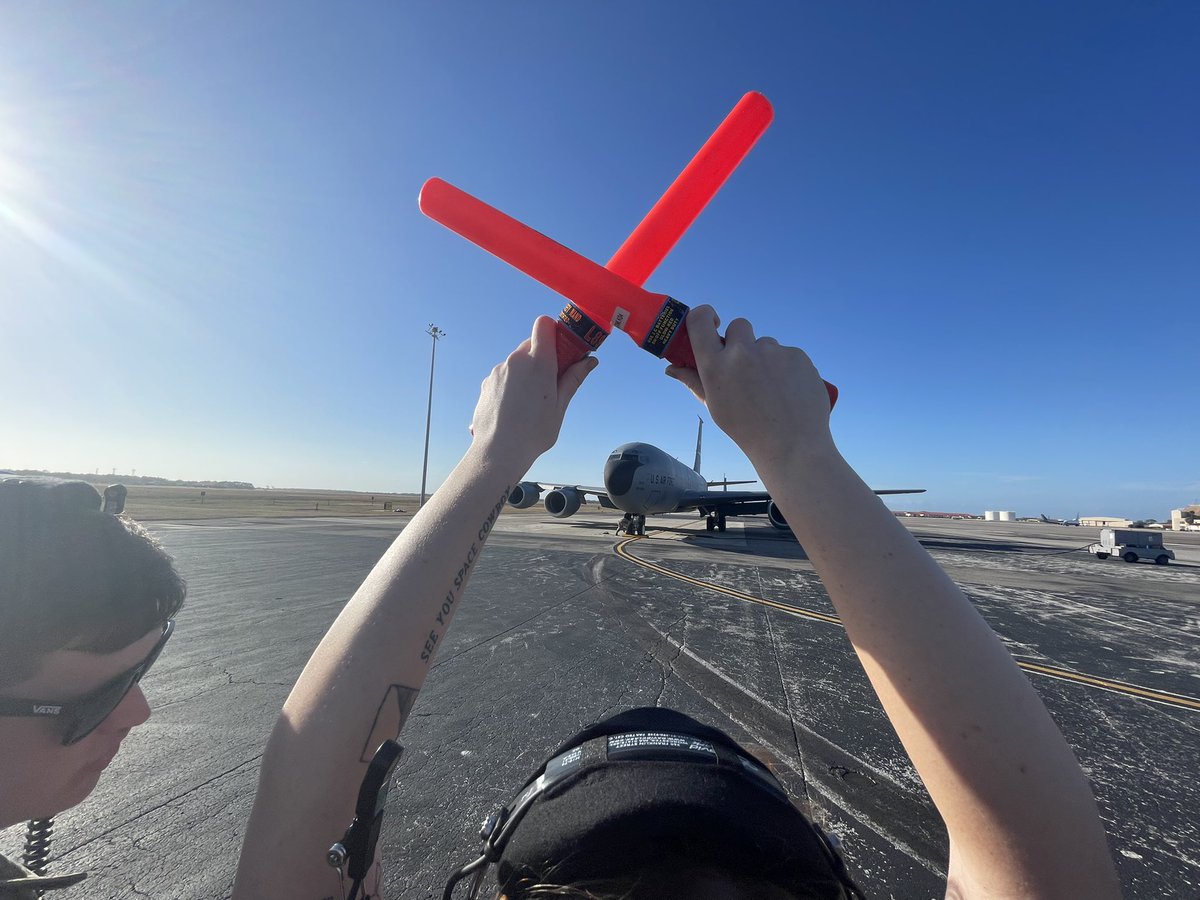 One of SrA Sophia Matla’s first time taxiing in an aircraft. Quote if the day: “You’re in charge of a $40 million aircraft…don’t mess up.” #tooeasy #nailedit