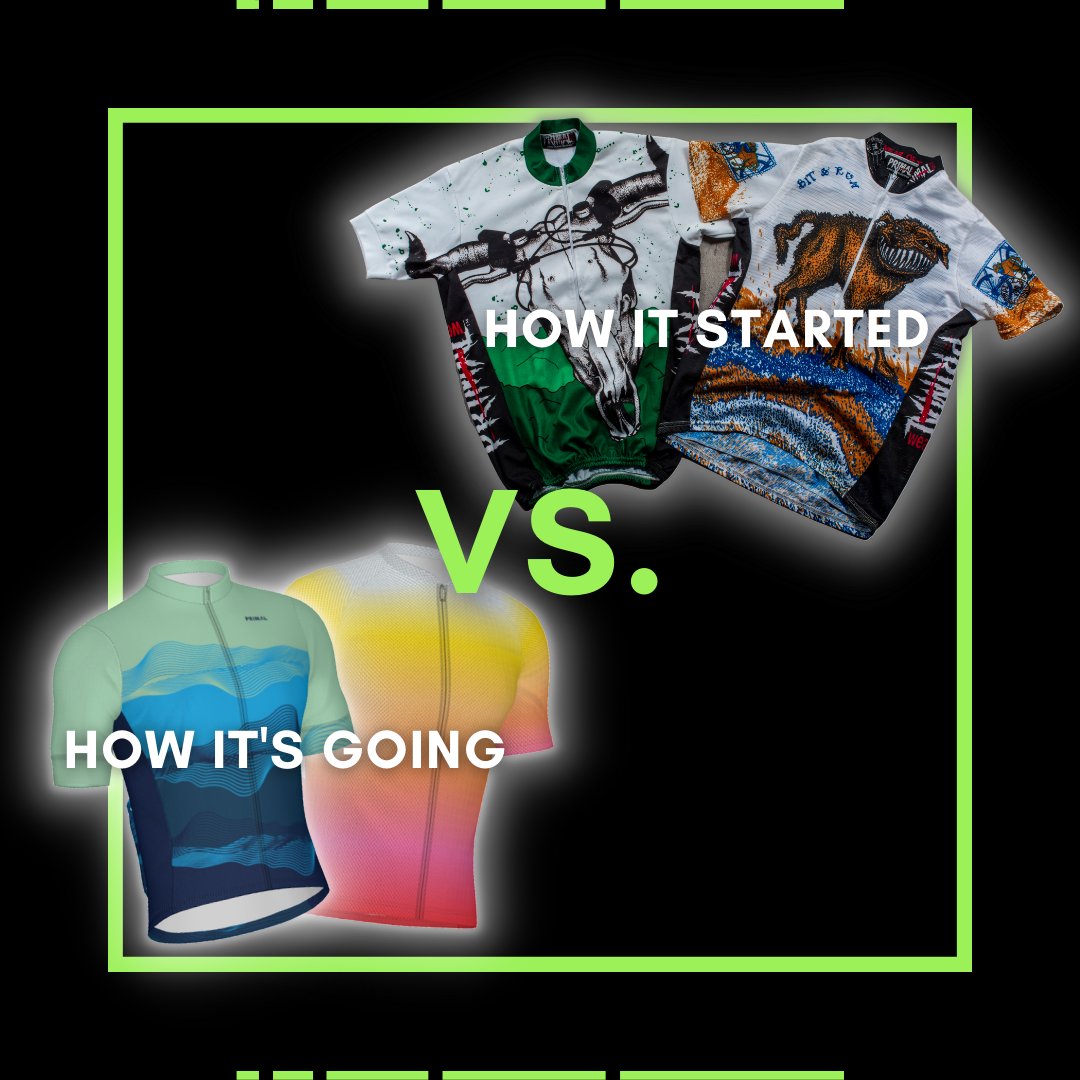 How it started vs. how it's going...it's been a wild ride! 

#ridewithprimal #everythinggoes #bikelife #lovecycling #cyclinggear #lifebehindbars #roadslikethese #cyclingday #cyclingfans #cyclingteam #rideyourbike #strava #cyclingtips