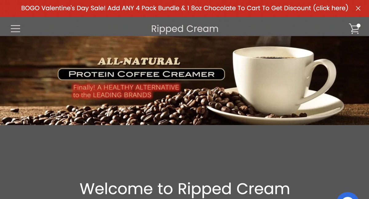 Ripped Cream Valentine's Day Sale! On now and runs through Valentine's Day!

rippedcream.com