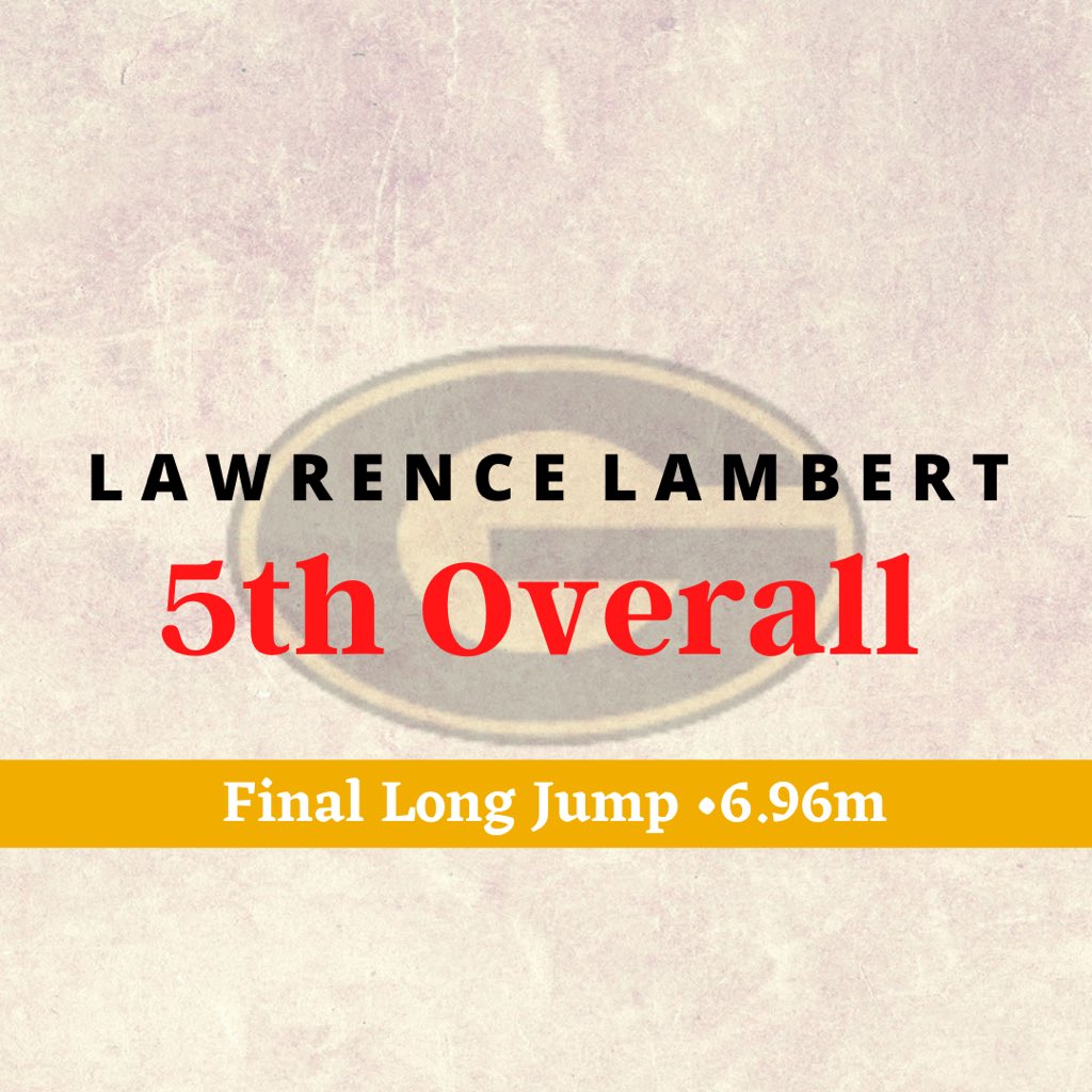 gsutigers_tfxc's tweet photo. Freshman Lawrence Lambert places 5th overall in the Men’s Long Jump final 🐯!
#ThisistheG https://t.co/hKDhdlEbKY