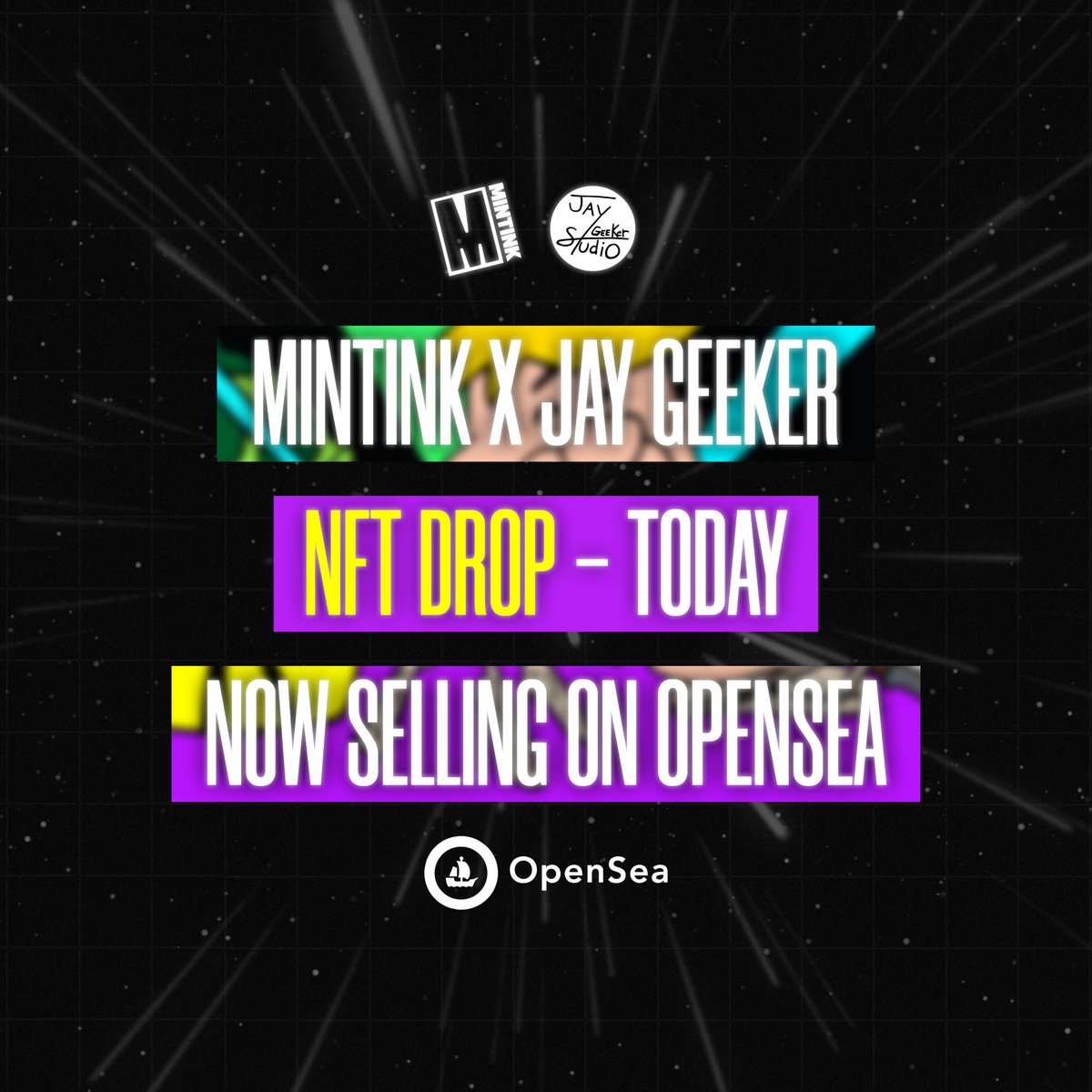 mintink10's tweet photo. NFT DROP AT 6 PM EST !!! #NFT #LetsGoooo #JayGeeker #Mintink OpenSea: Mintink https://t.co/d85iQ7taGN