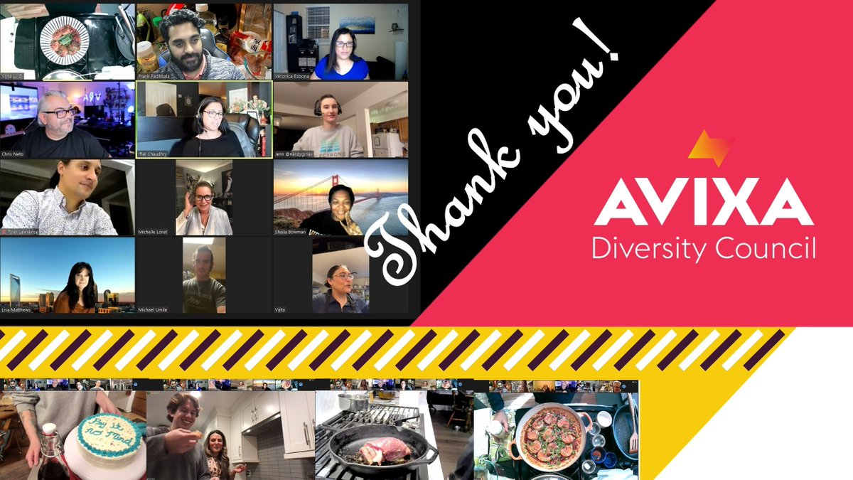 AvixaDiversity's tweet photo. Thank you everyone! Thank you @AVNationTV for giving us this opportunity! Hopefully this is the beginning of many things. Please reach out if you are interested in volunteering.
#DiversityinAV #AVMeetsFood #AVTweeps https://t.co/OfSsIPO7iX