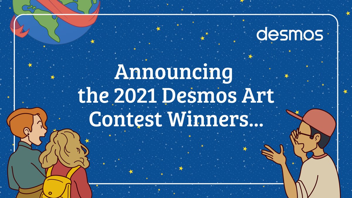 We are unbelievably excited to announce the winners of the ✨2021 Desmos Global Art Contest!✨ Explore all finalists and winners at desmos.com/art. Thank you to all who participated. 💚 We were blown away by the creativity and originality of this year's submissions!!!