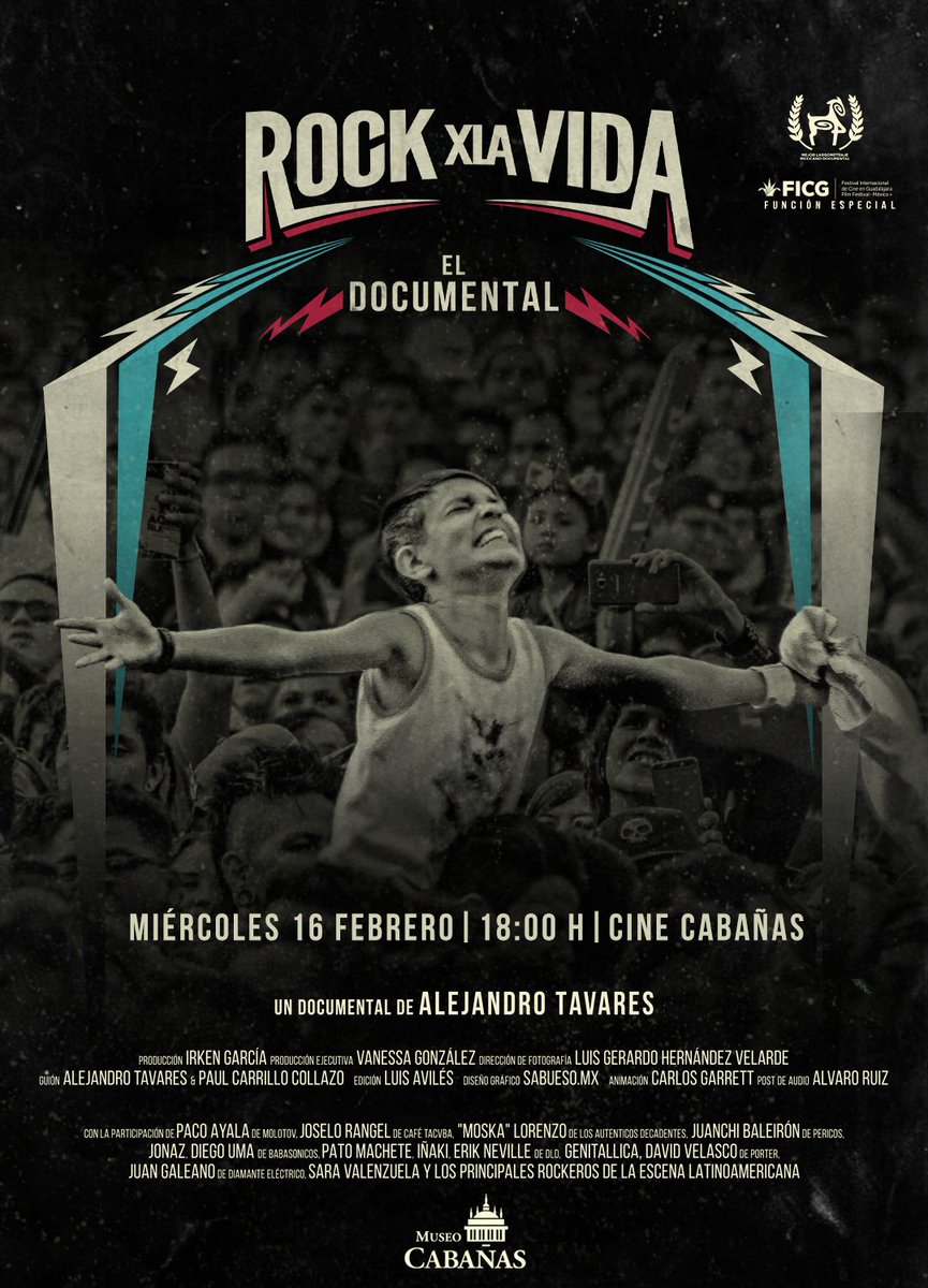 🤘 Este próximo 16 de febrero se proyectará #RXLVElDocumental en el cine del <a href="/museocabanas/">Museo Cabañas</a> 🎥 🍿 ¿quieres asistir?

Debes estar pendiente a las dinámicas que haremos por nuestras redes, recuerda que el evento es gratuito 🙌🏼🙌🏼🙌🏼