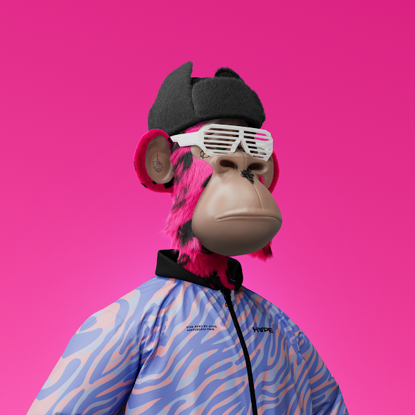 Bubblegum cheetah fur, tats, a nose piercing, and a funky bomber jacket? 
I love when my PFPs are revealed and they're literally just me😂 # 1265 <a href="/HAPEBEASTGANG/">HAPE</a> 
#HapeReveal #hapeprime #HAPEBEAST