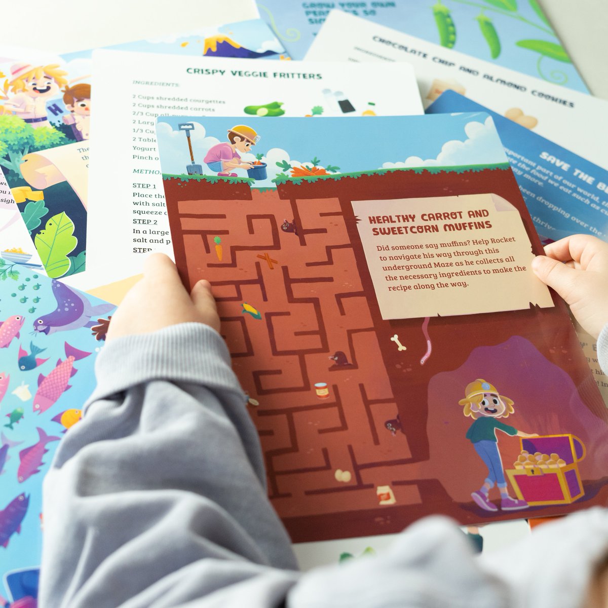 <a href="/BANANROCKET/">BANANROCKET</a> Cooking Activity Cards embed puzzles and interactive mazes into delicious family recipes, making it easy for the kids to spot and list every ingredient needed. #familyrecipes #kidsrecipes #healthyfood #kidscooking
