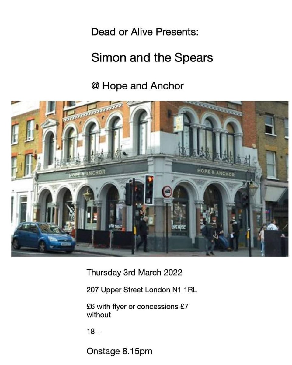 SimonandtheSpe1's tweet photo. @TheHopeLiveN1 @Deadoralive presents 03.03.22 https://t.co/NULBS8xBWF