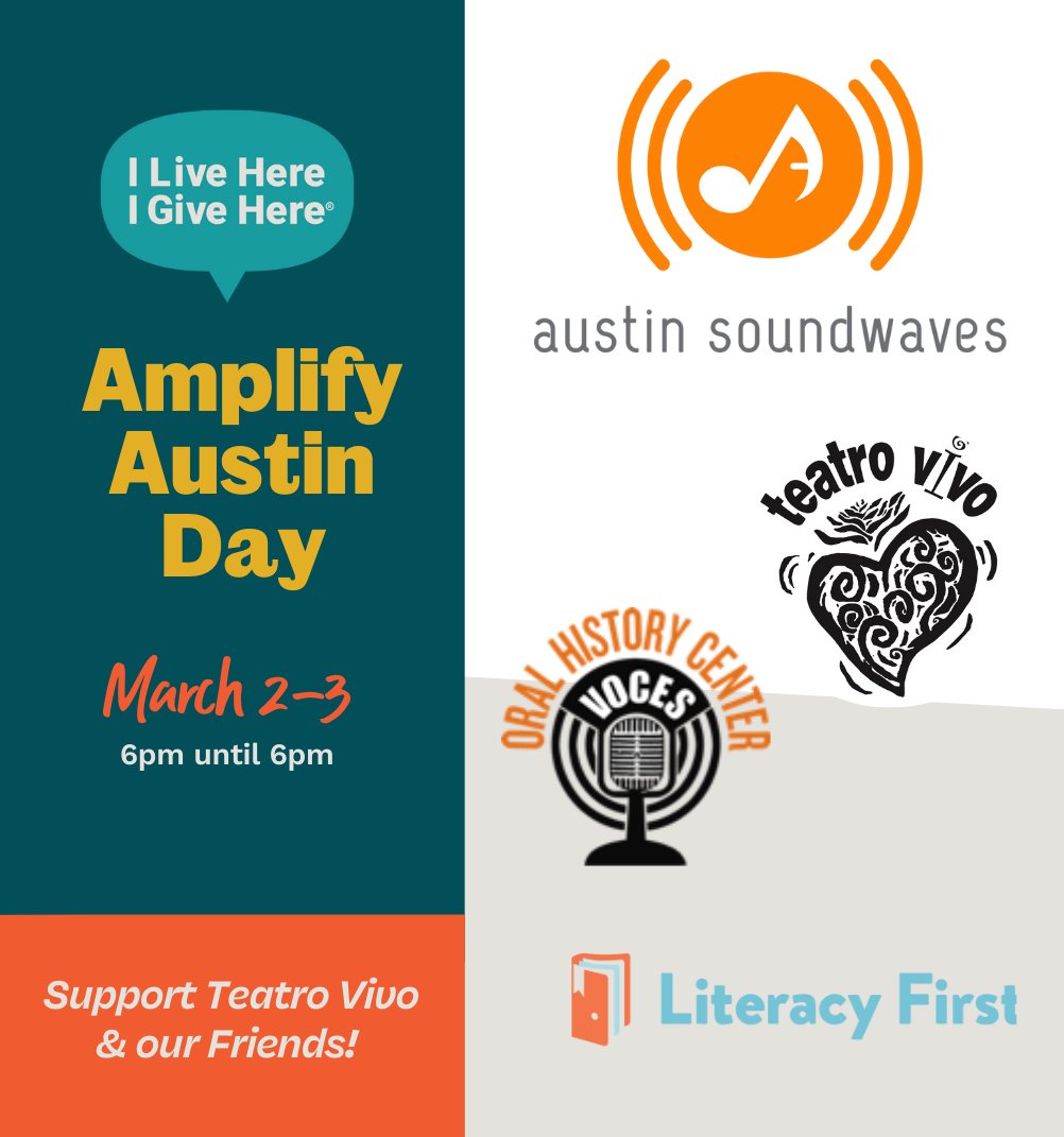 Amplify Austin Day is coming up, and we are proud to participate with <a href="/VocesCenter/">Voces Oral History Center</a>, @ATX_soundwaves, and @literacy1st.

Mark your calendars and make sure to leave a donation with our amazing friends. Together, we can make a difference in the Austin community!
#friendshipfriday