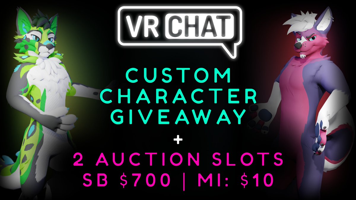 GhostCabbit's tweet image. Are you looking for a custom VRChat avatar?

This is the first time I've done a giveaway for a custom avatar and my first auction!

Like, RT and follow for a chance to win a custom avatar!

Don't wanna wait on chance? Bid on this milestone auction below!

furaffinity.net/view/45811287