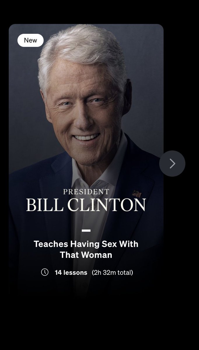 MasterClass really not messing around anymore hey?