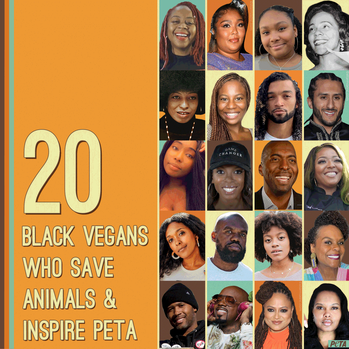 #BlackHistoryMonth is a time to recognize &amp; honor the Black vegans whose work toward animal &amp; human liberation inspires!
 
We’re highlighting just 20 of the important people whose strength &amp; determination are creating a world where everyone is treated with dignity &amp; respect.