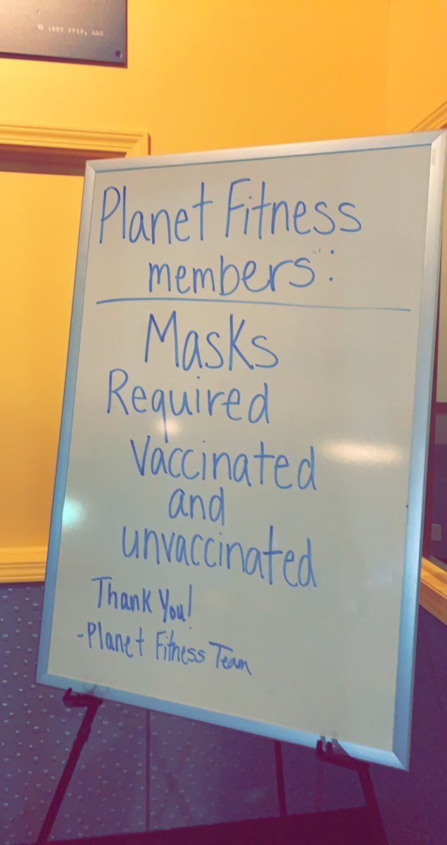 MrTopherMartin's tweet photo. @PlanetFitness  you said it’s up to them and they’re saying it’s a corporate decision… also, they’ve had a mask requirement and then a non mask requirement every-other-day.  What gives? #camillus https://t.co/bG0s8GYzDj