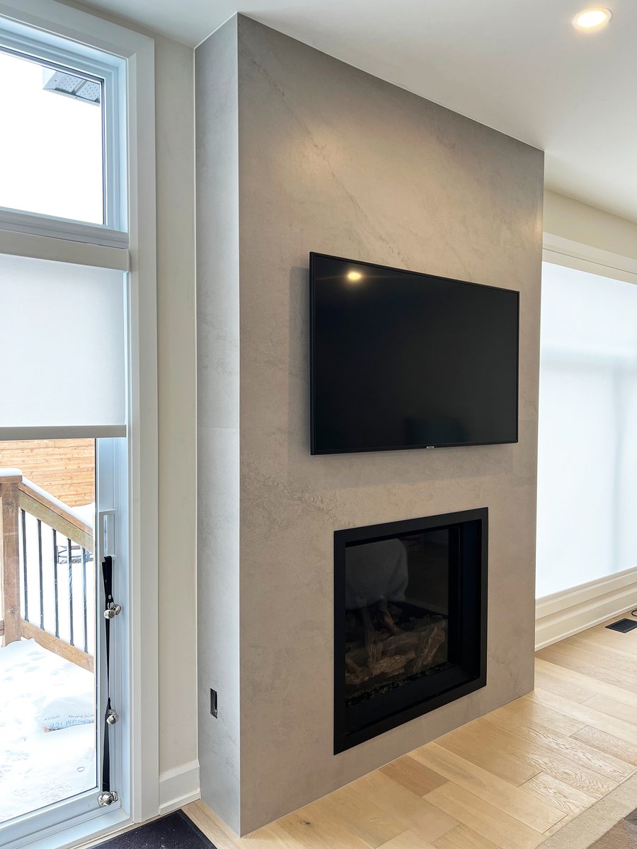 CocoTile's tweet image. Dekton Kovik Fireplace Surround #cocotile