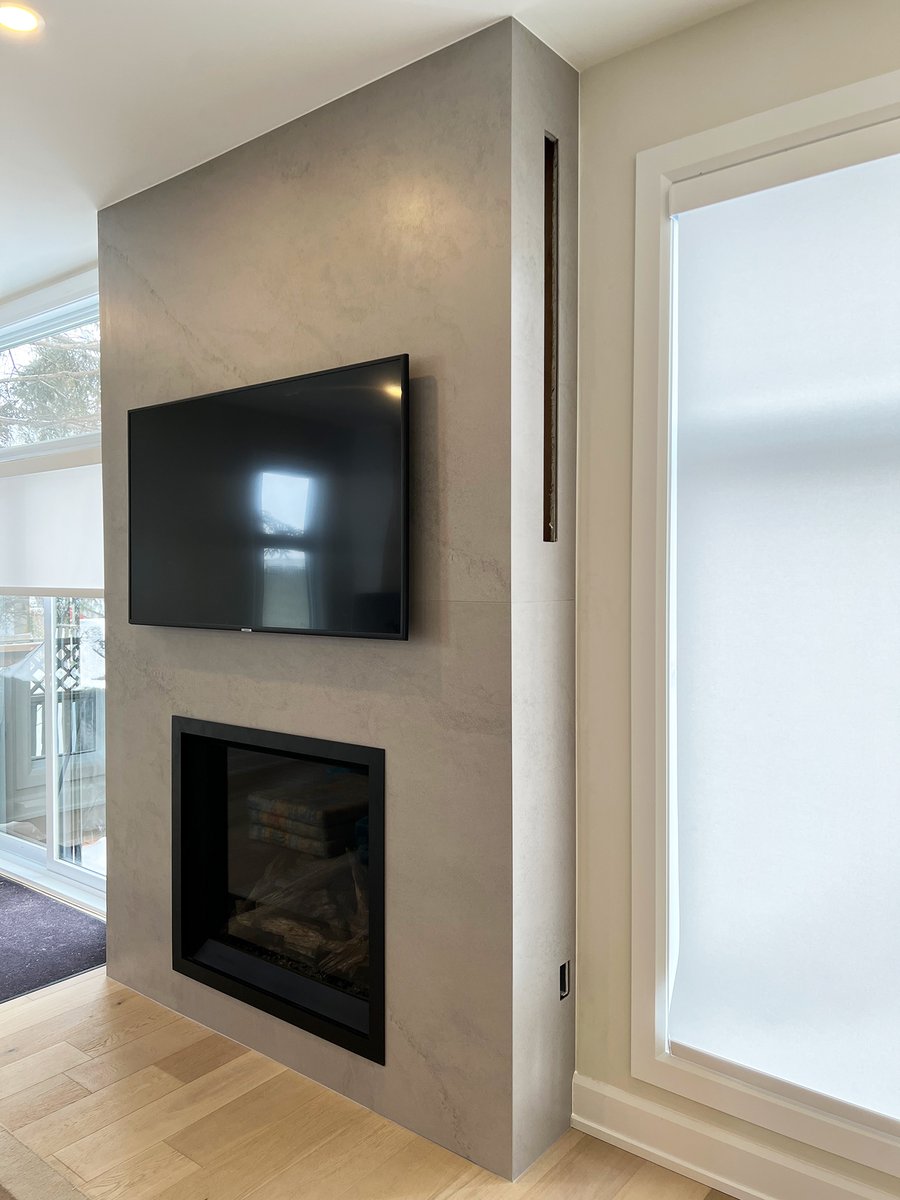 CocoTile's tweet image. Dekton Kovik Fireplace Surround #cocotile
