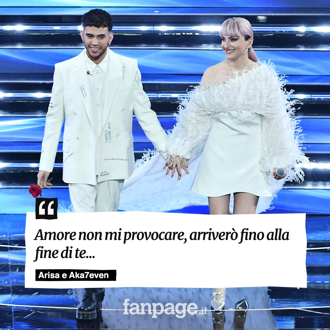 fanpage's tweet photo. #ilmiosanremo è la bellezza di questo duo a #sanremo2022 @ARISA_OFFICIAL #aka7even 🌹 https://t.co/czbUkQY5T3
