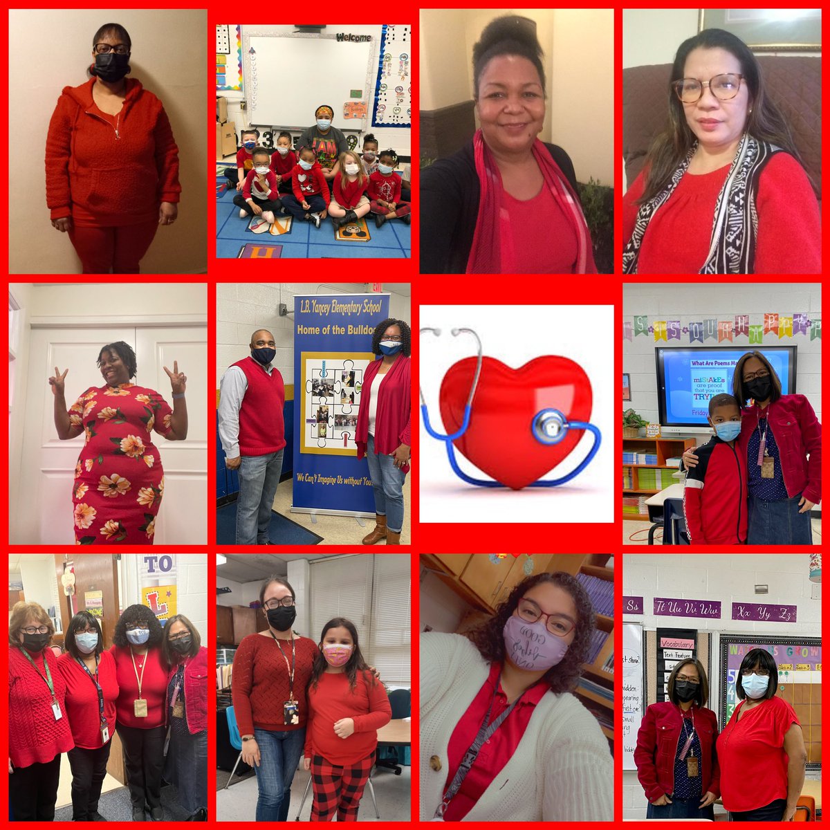 Today the Bulldog family went from blue and gold to red in honor of National Red Day. #WearRedDay #MPHwearsred  #ᵗʰᵉʸᵃⁿᶜᵉʸʷᵃʸ