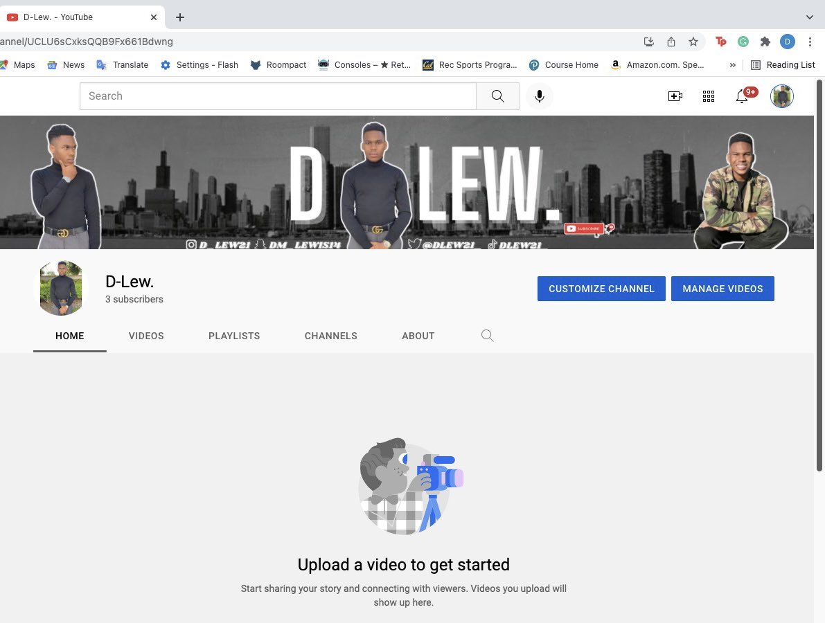 DLEW21_'s tweet photo. So I decided to start my own YouTube channel! My first video will be dropping on Monday. Please go check out my channel and subscribe and stay tuned for Monday. The link to my channel is here: https://t.co/CYwRxE9KLn.                                      Stay blessed 🙏🏽 https://t.co/3VE0W1uZNx