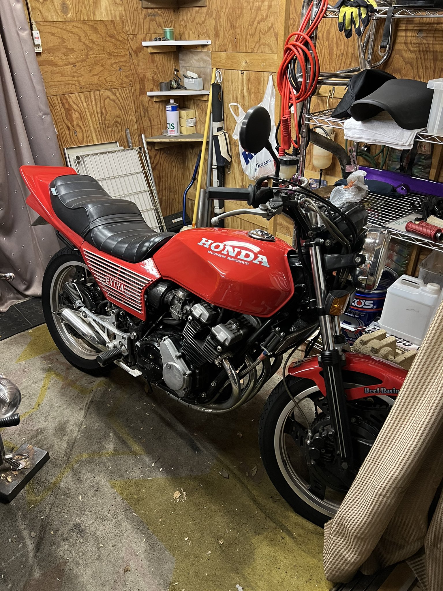 在庫有り お買い得 CBX400F アルフィン 黒赤２型 削り出し | www