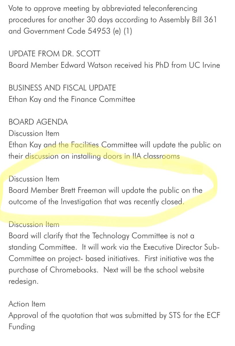 Per parents, unless your child pays for that after school program they don’t have access to the $26,000 instruments.Guess who’s the CEO of the foundation btw? Douglas Freeman. And his son, who wrote the grant letter, is also on Irvine International Academy’s board of directors.  https://twitter.com/ETRAIN57/status/1489757481907589122