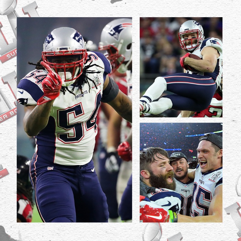 Patriots's tweet photo. 5️⃣ years ago today, with the greatest comeback of all time, we brought home trophy No. 5️⃣