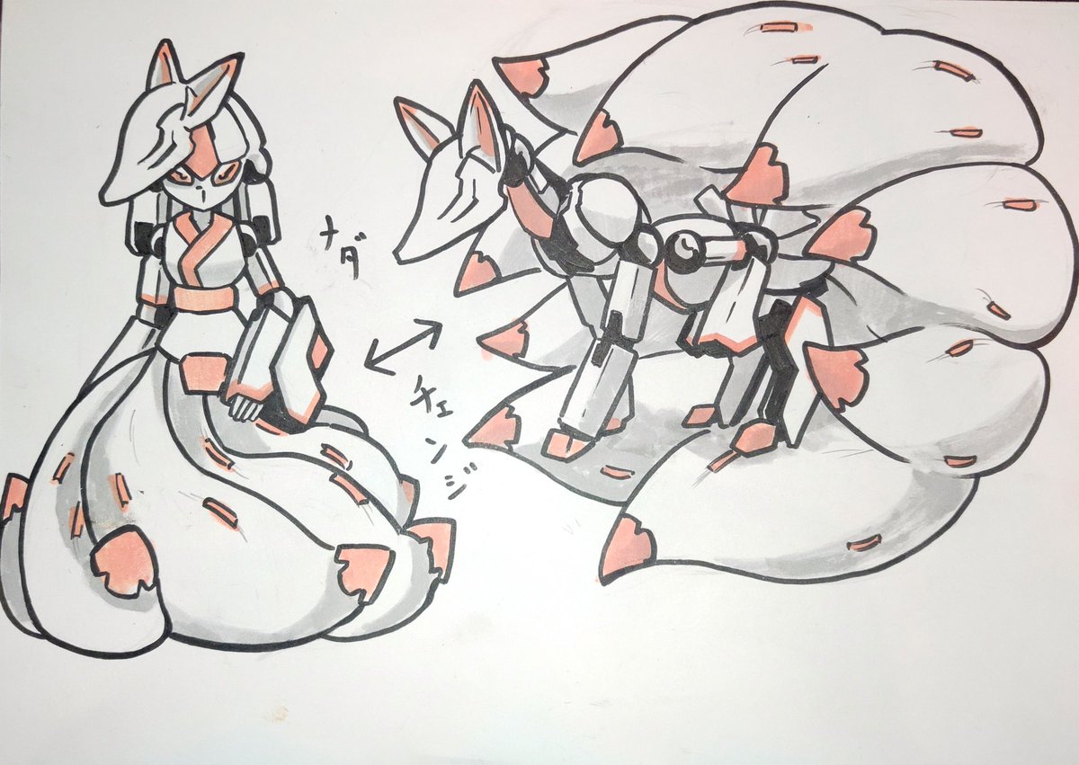 「サッと色彩 #今度こそ世界征服できる最強メダロットを作ってみた #ロボロボ団」|ｹｹと書いてタケと読むのイラスト