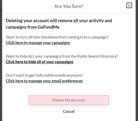HELL yes I'm sure! #BoycottGoFundMe