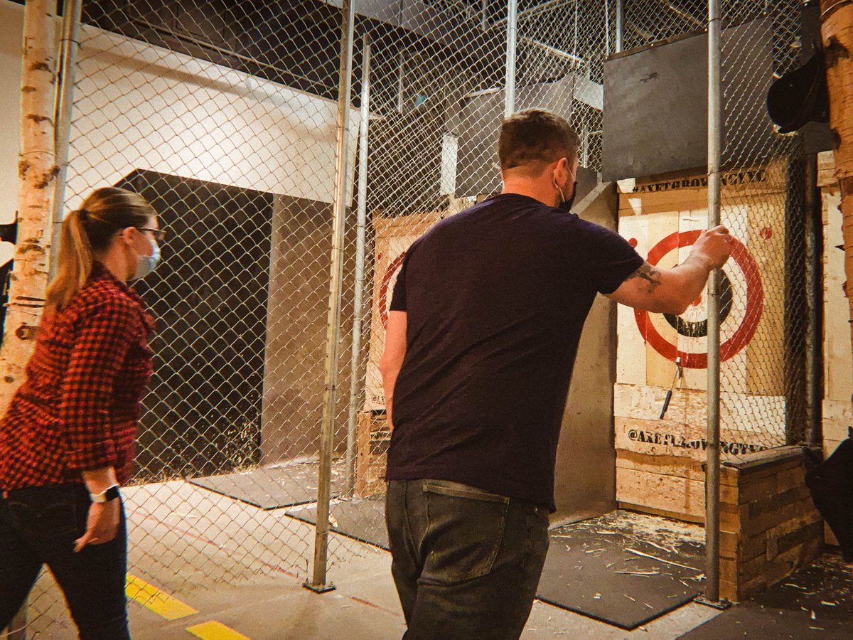 Heads up! No drop-in session tonight due to our private event schedule. Spots are still available for our drop-in on Sunday from 2-4 PM, visit our site or contact us to learn more 🎯 #axethrowingcalgary #axethrowingyyc #axethrowingcanada #axethrowing #calgary #yyc