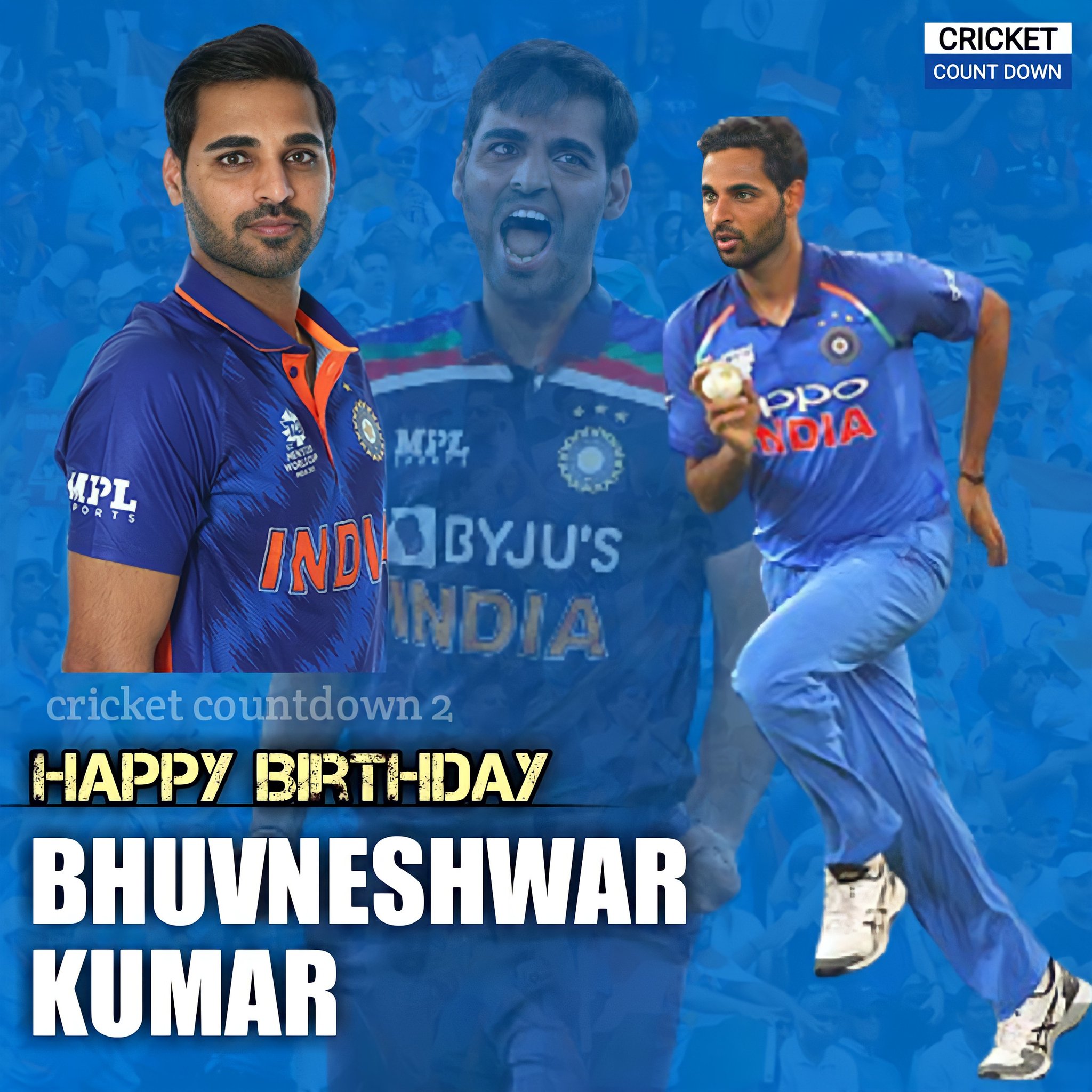  Happy birthday  Sir let me remind you that today is Bhuvneshwar Kumar\s birthday 