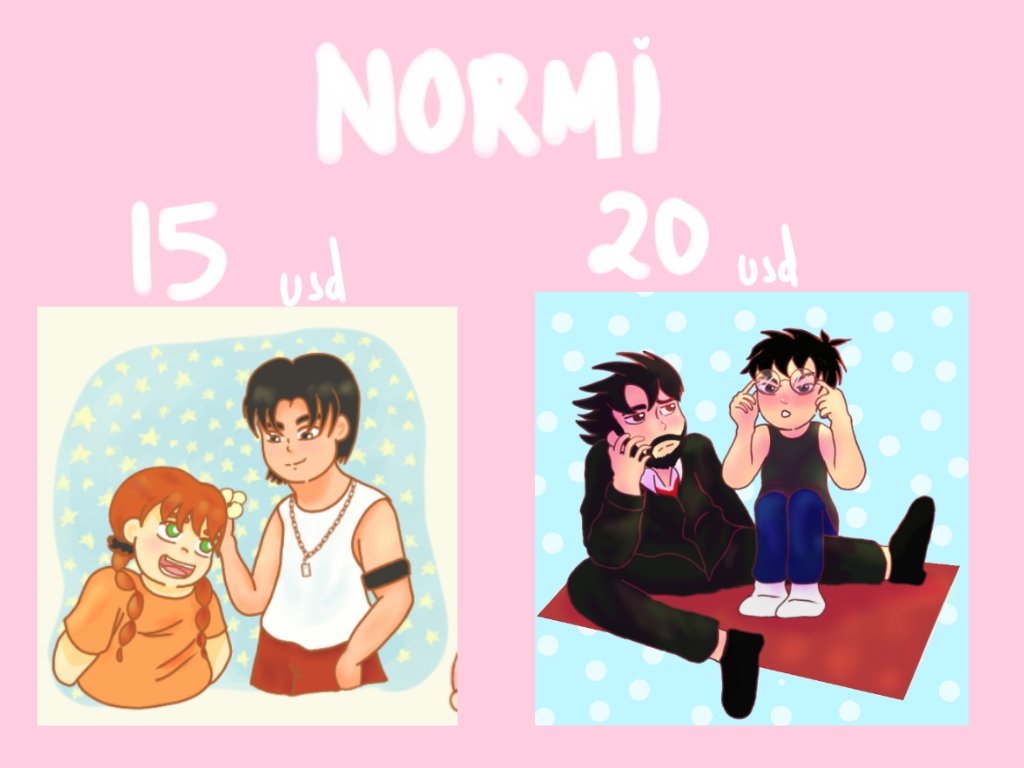 Fangirlmultifa4's tweet photo. COMMISSIONS OPEN! ✨✨💖

Chibi:
Ver 1: 1 usd
Ver 2: 3 usd
Ver 3: 5 usd

Normi:
Ver 1: 3 usd
Ver 2: 7 usd
Ver 3: 10 usd

Payments via paypal. Waiting of 1-3 days. Any Like and retweet is appreciated 💖💖
#commission #commissionart #commissionopen #artcommissions #cutestyle https://t.co/0mMpvOzXCU
