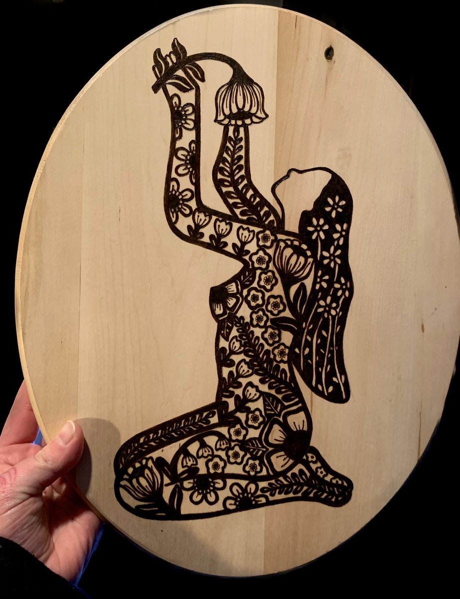 this woodburning is my favorite thing i’ve ever made. quite literally put my whole pussy into this