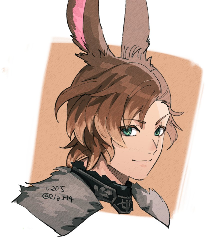 avatar (ff14) animal ears viera brown hair solo rabbit ears 1boy male focus  illustration images