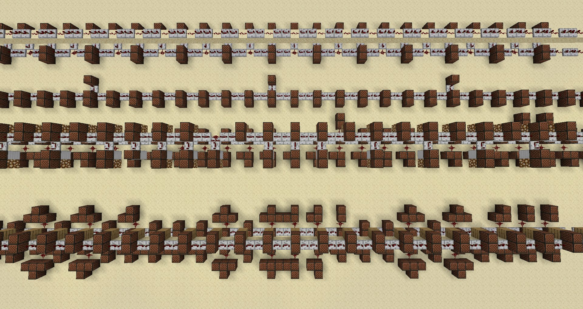 Twitter এ とろば マイクラ音ブロ解説 近況報告 Dj Minecraftさんのチャンネルで開催される 第11回音ブロック祭り 用の曲が60 完成しました 画像はその一部 何の曲かは秘密 さすがに音ブロック専門チャンネルとして １曲だけでは終われないけどね