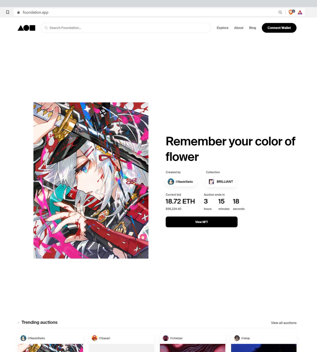 I've wanted to collect a <a href="/_NaokiSaito/">さいとう なおき🍀</a> since I found out he was doing NFTs.. 

and lately everyone is ⚔📈 for a one on Foundation..

so I finally snuck over to collect this legendary one of his from the secondary ✨