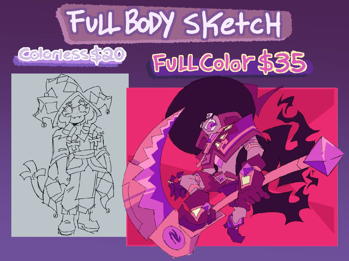 midiquartz's tweet photo. I'M OPENING COMMISSIONS! This time in my sketchier style, I'll be doing lineless and color. DM me for details on stuff like extra characters/props! https://t.co/c6yzysjOfS