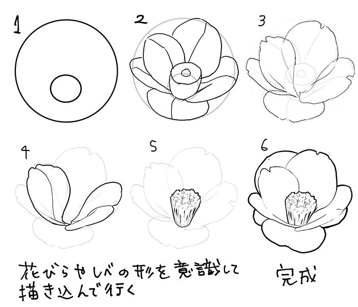 いちあっぷ By Mugenup クリエイティブ制作会社 髪飾りなどのアクセサリーや 大輪の花 をキャラクターに添えて彩ったり リアルな背景として描写したり イラストに何かと登場する 花 結構難しいですよね 今回は椿 乙女椿 紫陽花 桜の書き方をご