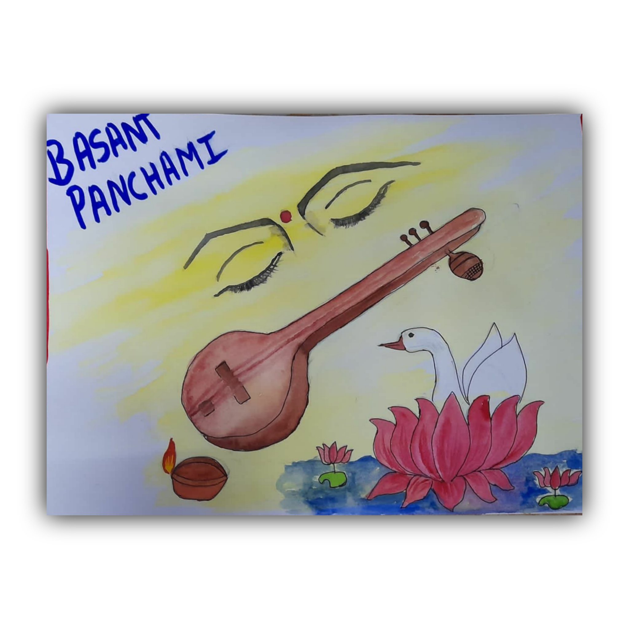 How to draw basant panchami poster Find more videos Subscribe Youtube  Channel 👇👇👇👇👇 https://www.youtube.com/c/EasydrawingART  #basantpanchmi... | By EASY Drawing ARTFacebook