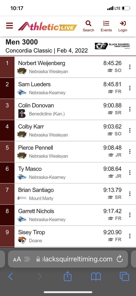 Great 3k’s for our men’s crew today! Norbert Weijenberg took🥇and Norbert, Colby, &amp; Pierce all ran life best times 👏🏼👏🏼👏🏼