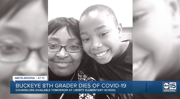 Cleavon_MD's tweet photo. 13 y.o. Donovan James Jones, 8th grader from Buckeye #Arizona died from COVID on November 12, 2021. He was born with sickle cell anemia and was not vaccinated #PediatricSoulsLostToCovid https://t.co/NYTn3fViWw https://t.co/fP29DxQAng