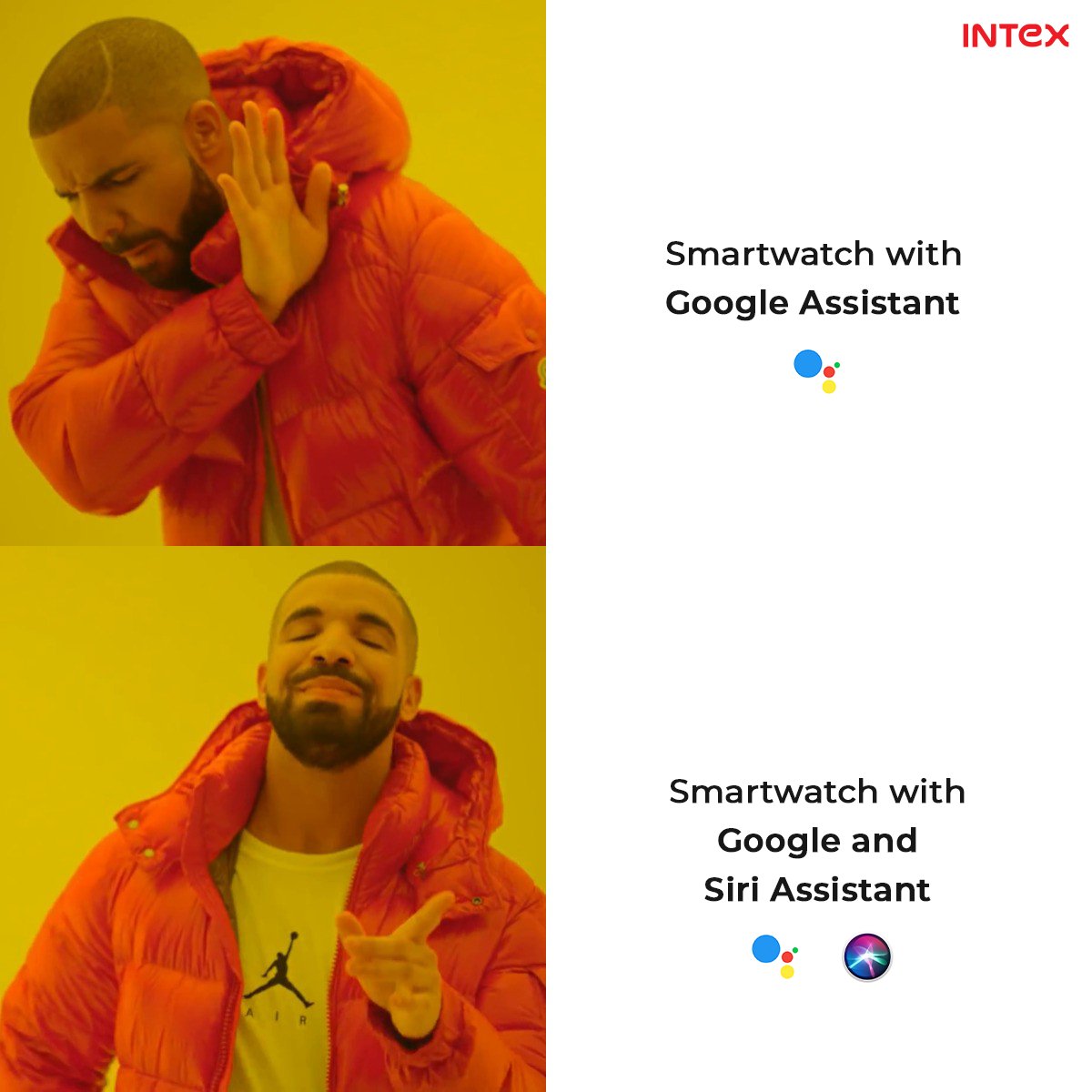 IntexBrand's tweet photo. Why buy a watch with only Google assistant when you can get two assistants together? Get set as we launch our brand new #smartwatch soon! #comingsoon #intexsmartwatch #smartwatch #intexian #intexaholic #fitrist #fitristvogue #newcollection #staytuned #newrelease https://t.co/WuY7Z7JjS8