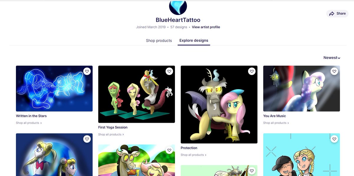 BlueHeartTatto's tweet image. New pieces available in my Redbubble shop, including those from this year&apos;s Fluttercord Week!
redbubble.com/people/BlueHea…