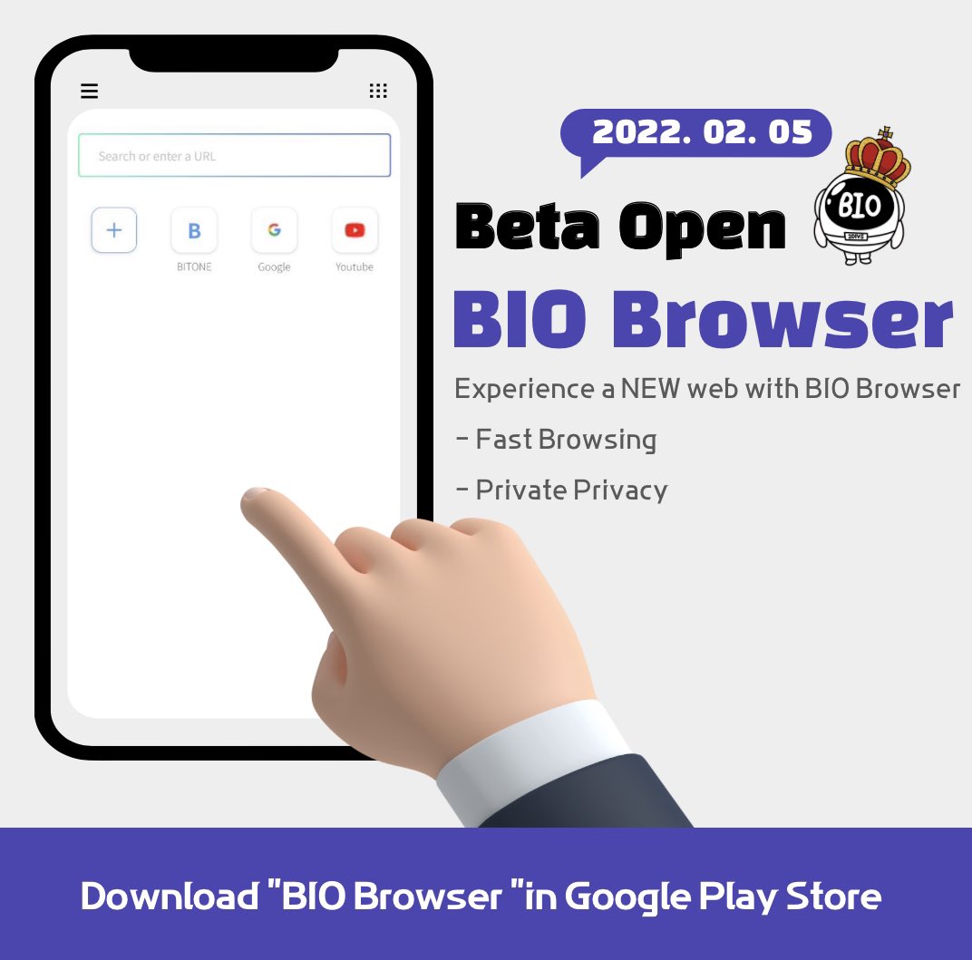 📢BIO Browser has been released in Beta version📢

Experience a new web with BIO Browser💛💚
BIO Browser Main functions
✔️Interlocking with BIO wallet
✔️Additional BIO rewards for using the browser
✔️Fast browsing
✔️Privacy Policy

👉🏻play.google.com/store/apps/det…