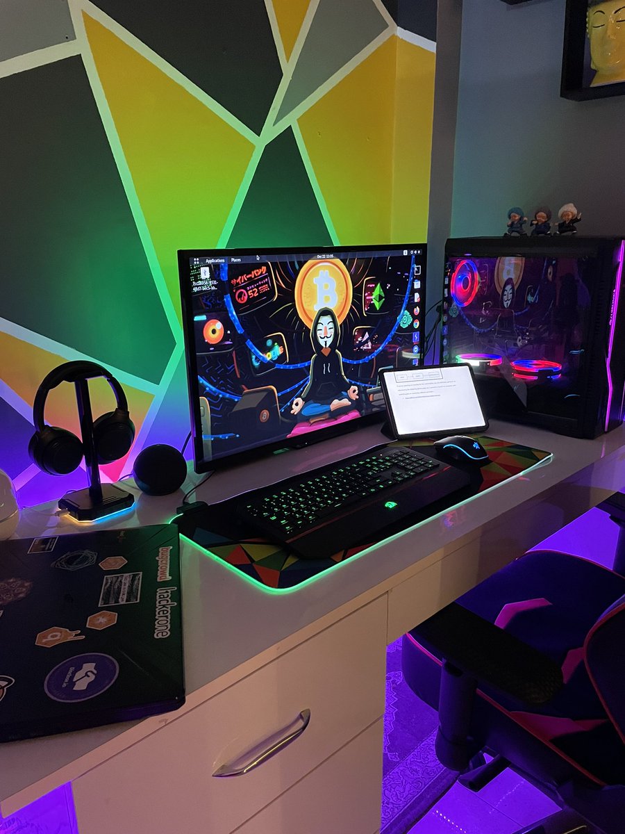 What's your favorite part of this hacker setup? 💻👇  

We would share ours, but we can't choose just one. 👀 

It's. Too. Cool. 😈 😎 

Thanks for sharing!! <a href="/aditi_singghh/">Aditi Singh</a>