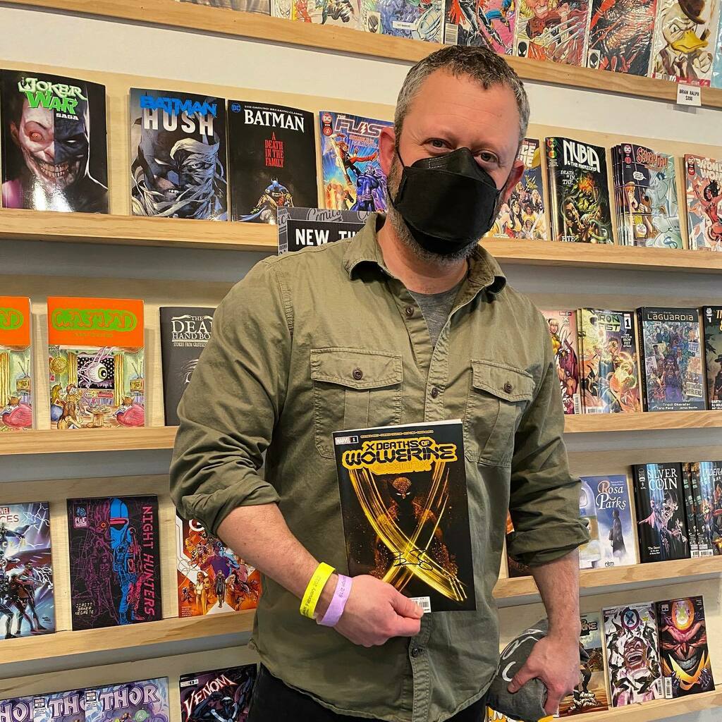 Huge thanks to Benjamin Percy for stopping in and signing copies of #Wolverine for us! We truly appreciate your support! Ben is in town for the @savbookfestival Signed books are available in store only while supplies last. instagr.am/p/CaK69z1JwLG/