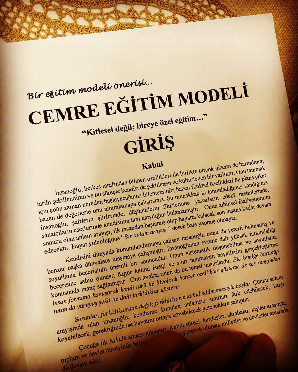 #cemreeğitimmodeli  MERAK ETMEKTE ÇOK HAKLISINIZ… DİLİYORUM Kİ BU EĞİTİM MODELİYLE DOĞUŞTAN ÖĞRENME BECERİSİ VE MERAK DUYGUSUNA SAHİP ÇOCUKLARIMIZ, HAYATLARININ HER DÖNEMİNDE BU DUYGULARINI VE BECERİLERİNİ KAYBETMEZ VE HAYATLARININ SONUNA KADAR ÖĞRENME AŞKIYLA YAŞARLAR…
